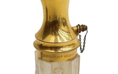 Rene Lalique Art Glass Molded Beauties Flacon Perfume Bottles, Molinard
