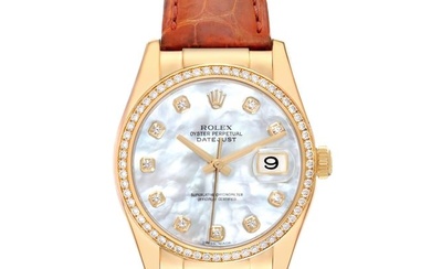 Rolex Datejust Yellow Gold Mother