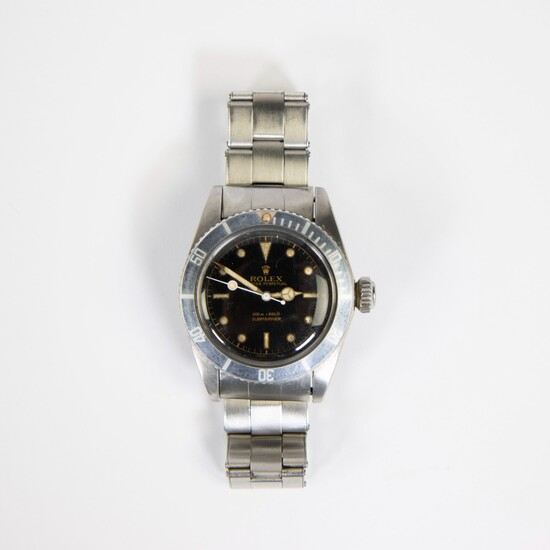 Rolex SUBMARINER, production year 1959 reference 6538, big brown red triangle James Bond