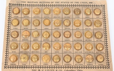 STATE OF THE UNION MILITARY BUTTONS 1898 MC LILLEY