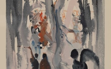 Salvador DALI (1904-1989) "Divine Comédie" bois gravé en couleurs smh 24x19 (planche)