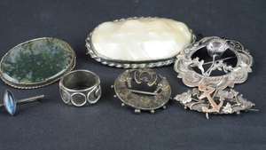 Selection of antique and vinTage silver and costume