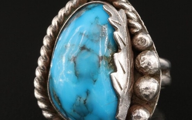 Southwestern Sterling and Turquoise Ring