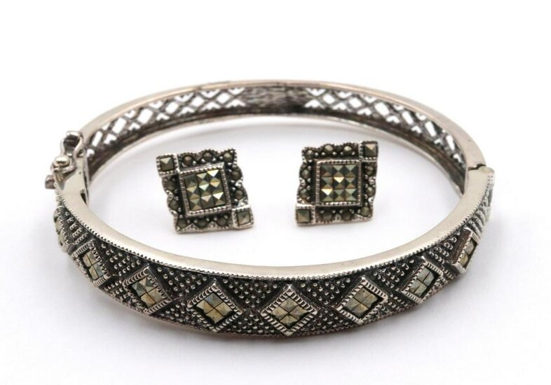 Sterling Silver & Marcasite Suite