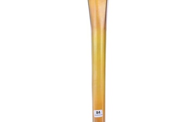 Tall Bud Vase Signed LCT Favrile, Gold Iridescent