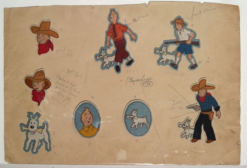 Tintin - Ecussons en tissu Ensemble complet...