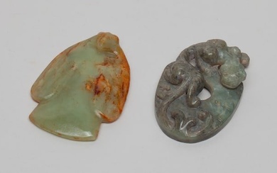 Two Chinese Russet Jade Carvings