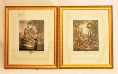 Two French Prints of Lovers
