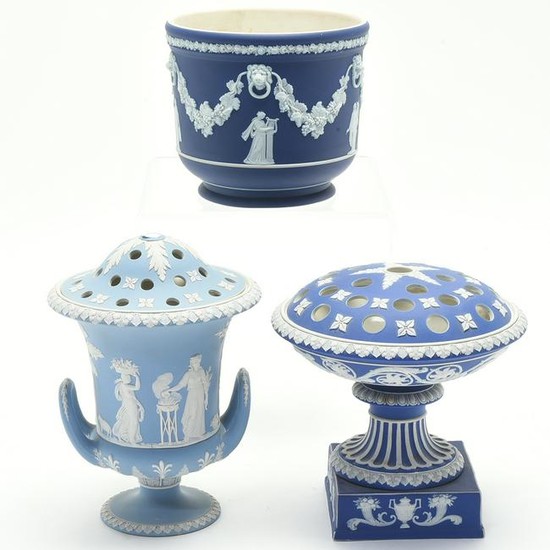 Two Wedgwood Bough Pots and a Vessel.