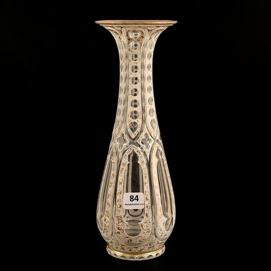 Vase, Clear Bohemian Art Glass