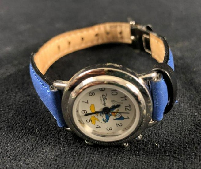 Vintage Donald Duck Quarz Wrist Watch Stainless Steel