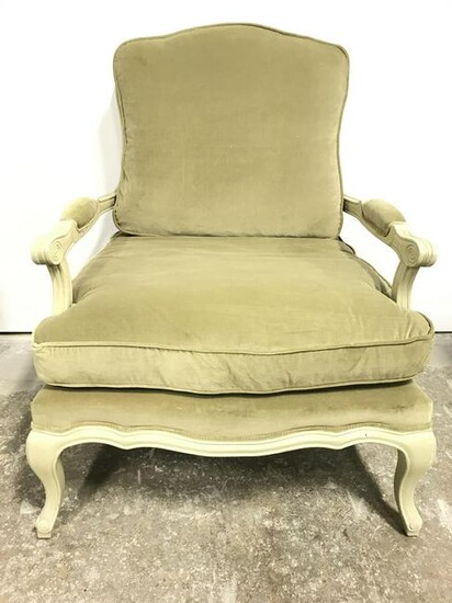 Vintage Olive Toned Caned Bergere Chair