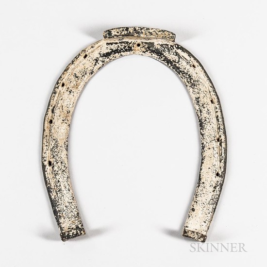 White-painted Wrought Iron Horseshoe/Farrier Trade Sign