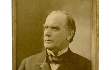 William McKinley Signed Large Cabinet Card