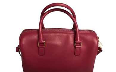 YVES ST LAURENT PINK CALF LEATHER DUFFLE BAG