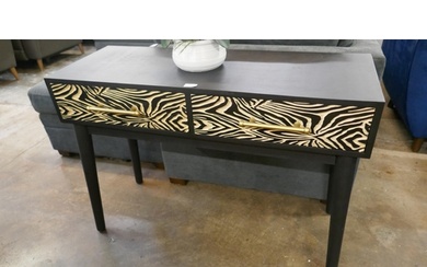 Zebra Two Drawer Console Table