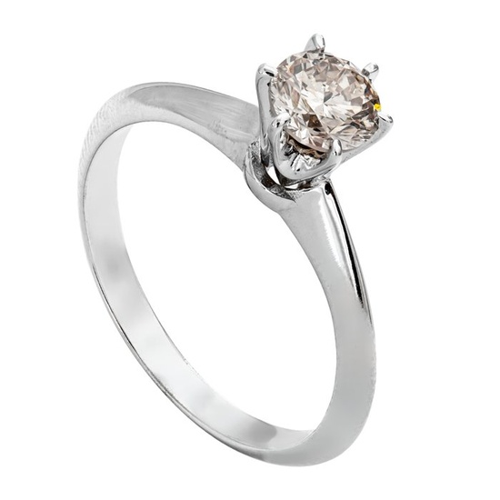 0.62 tcw Diamond Ring - 14 kt. White gold - Ring - 0.62 ct Diamond - No Reserve Price