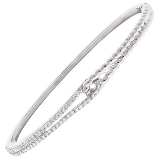 0.71 Carat Total Diamond Bracelet in 18 Karat White