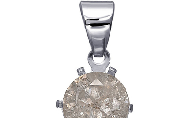 1.03ct Diamonds and gold pendant - center stone is...