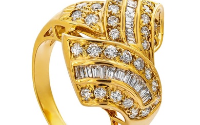 1.05 tcw VVS2 - VS1 Diamond Ring 18k Yellow Gold - Ring - 1.05 ct Diamond