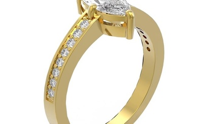 1.26 ctw Marquise Diamond Ring 18K Yellow Gold