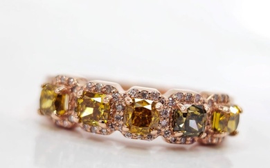 14 kt. Pink gold - Ring - 1.40 ct Diamond - Diamond