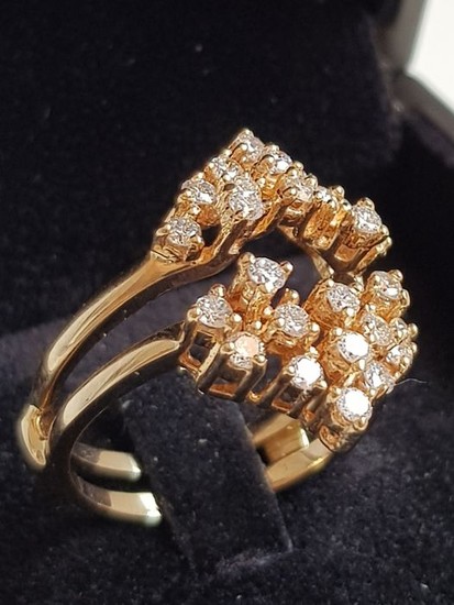 14 kt. Yellow gold - Ring Diamond - Diamonds
