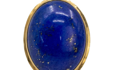 14k Yellow Gold Lapis Lazuli Ring.