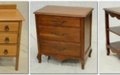 (2) 3 drawer chests, lamps table