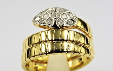 18 kt. Bicolour, Gold, White gold - Ring - 0.30 ct Diamond