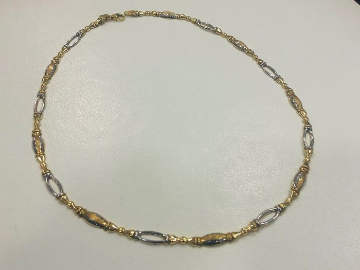 18 kt. Bicolour, Gold, White gold, Yellow gold - Necklace, Choker