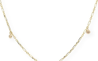 18 kt. Gold, Yellow gold - Necklace - 0.10 ct Diamond