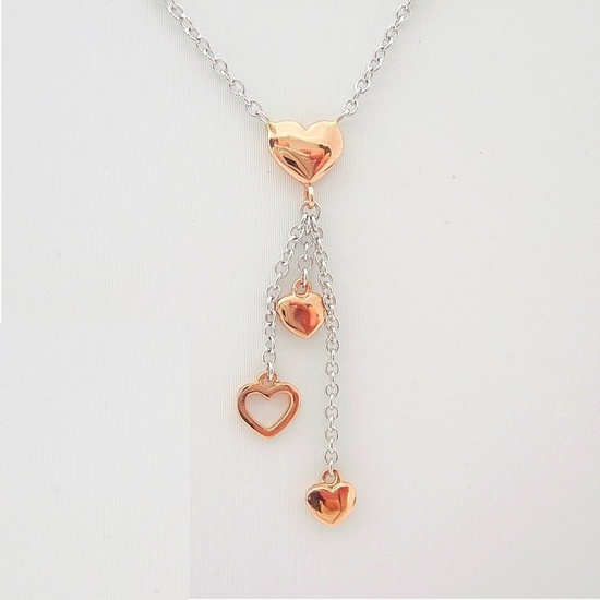 18 kt. Pink gold, White gold - Necklace