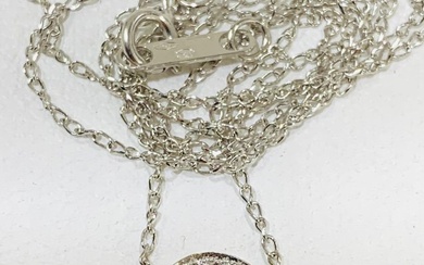 18 kt. White gold - Necklace - 0.18 ct Diamond - Diamonds