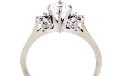 18 kt. White gold - Ring - 0.52 ct Diamond - Diamonds