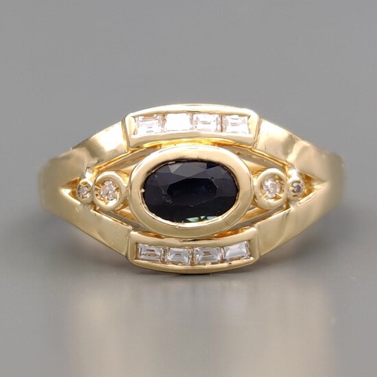 18 kt.Yellow gold - Ring - 0.70 ct Sapphire