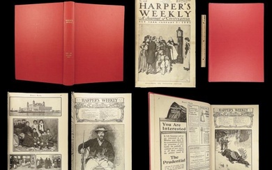 1901 Harpers Weekly 1ed Ellis Island Queen Victoria Cuba America Wall Street