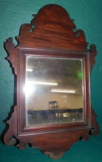 19th C Mahogany Chippendale Mirror