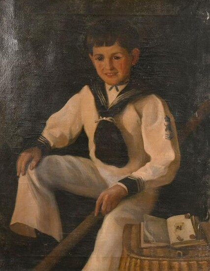 19th century English school. Portrait of a boy in a