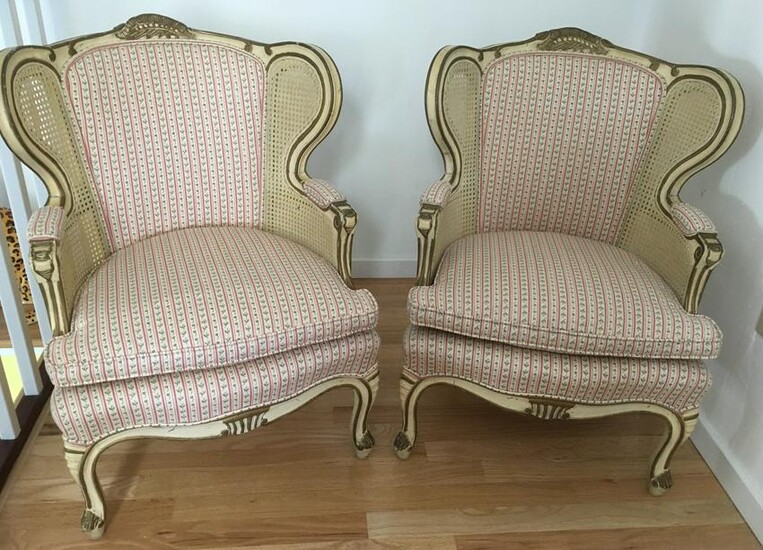 2 Child Size Wingback Arm Chairs