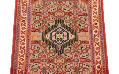 2'2 x 2'9 Hand-Knotted Persian Malayer Accent Rug, 1980s