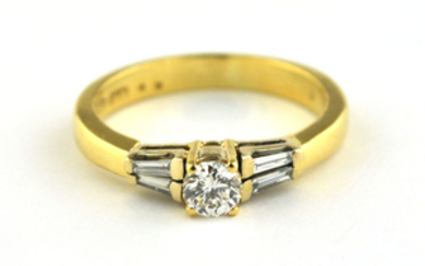 LUXURY Engagement "Acacia" - 18 kt. Yellow gold - Ring - 0.33 ct Diamond