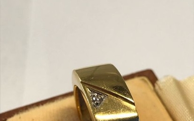 18 kt. Yellow gold - Ring - 0.05 ct Diamond