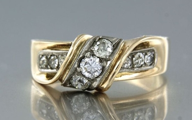 14 kt. Pink gold, White gold - Ring - 0.55 ct Diamond
