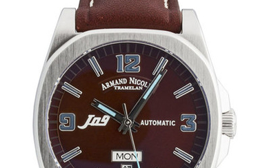 Armand Nicolet - J09 Day & Date Automatic - 9650A-MR-PK2420MR - from official dealer - Men - 2011-present
