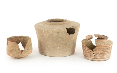 (3) Group of Indus Valley Pottery Vessels