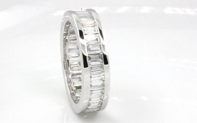 18 kt. White gold - Ring - 2.86 ct Diamond
