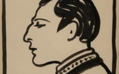 Sacha GUITRY Tête d’homme, [ca 1905 ?] Dessin orig…