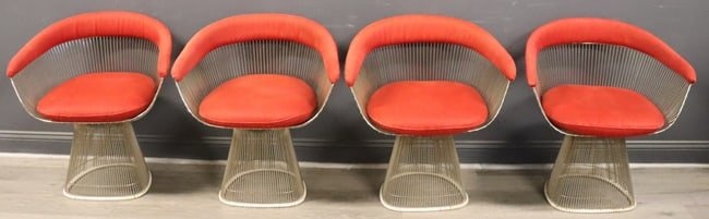 4 Midcentury Warren Platner, Knoll Chairs
