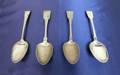 4 Sterling Silver Spoons Dated 1829 London